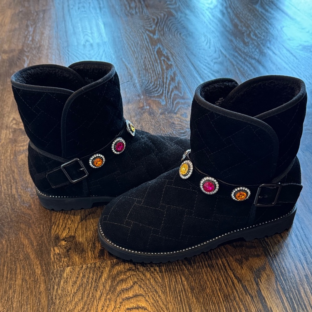 Kurt Geiger Black Quilted Boots